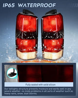 Taillight Assembly Compatible with 1997 1998 1999 2000 2001 Jeep Cherokee Limited SE Sport XJ XJ Chassis Rear Tail Light Lamp Replacement OE Style Smoked Black Drive and Passenger Side
