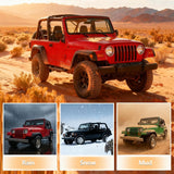 TJ Rear Inner Fender Liners Fit for 1997 1998 1999 2000 2001 2002 2003 2004 2005 2006 Jeep Wrangler TJ & LJ 2PCS Offroad Powder Coated Steel Splash Mud Guard Wheel Well Liner Covers