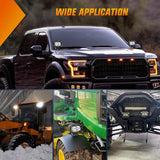 LED Pod Light 24W 4 Inch 2PCS White Flood Beam Driving Lights LED Pods IP67 Waterproof Auxiliary Offroad Lighting for Truck Tractor SUV ATV UTV Golf Cart Boat Motorcycle Dirt Bike