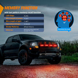 4PCS LED Strobe lights 12V 24V Sync Feature Red 24LED Emergency Hazard Warning Lights with Controller Hard Wire or Cigarette Lighter Plug for Car Truck RVs Campers