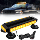 14.5 Inch 30LED Strobe Light Bar Double Side Rooftop Emergency Flashing Lights Amber Safety Warning Hazard Light Bars with Magnetic Base for Construction Vehicles Plow Trucks Pickup