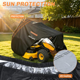 Riding Lawn Mower Cover 76 Inch, Waterproof Lawn Mower Cover | Fits Mowers up to 76 InchL x 48 InchW x 47 InchH, 420D Heavy Duty Fabric, All-weather & UV Protection