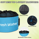 4 Pack RV Hose Storage Bag, Waterproof Utility Bag with Drawstring Mesh Top RV Storage and Organization Bags Container for Sewer, Fresh Water Hoses Electrical Cords Camper Tools Accessories