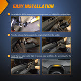 Fender Side Marker Lights 4 PCS 54 LED Smoke Lens Amber Front Rear Clearance Light Compatible with 2020 2021 2022 2023 2024 Sierra 2500HD 3500HD Pickup Truck