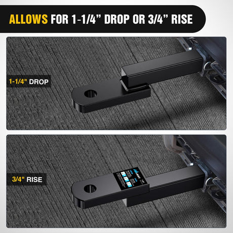 Trailer Hitch Mount Fits 1-1/4 Inch Receiver Tubes 3500 lbs 3/4-Inch Hole 1-1/4 Inch Drop 3/4 Inch Rise Not Include Hitch pin