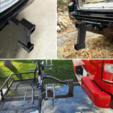 Trailer Hitch Extension Riser for 2 Inch Receiver with 2 and 10Inch Rise or Drop with Bolt Nut Clip 10,000 lbs Capacity Adjustable Extend 8 Inch 10 Inch Length Black Coated for Class I-VI Receivers