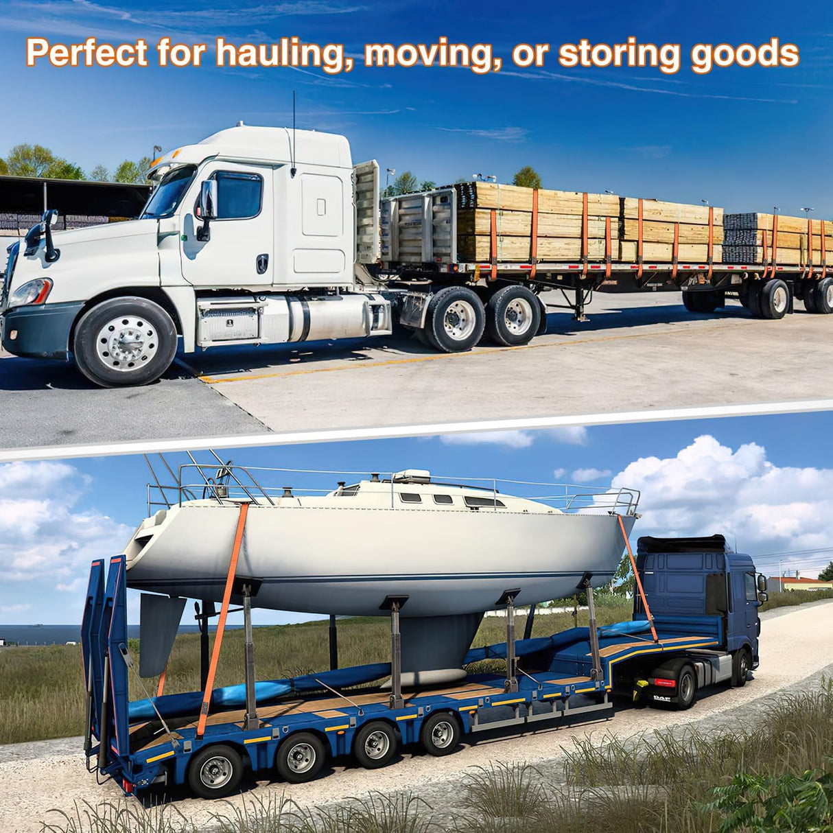 4in ¡Á 30in Orange Truck Straps 10 Packs Nilight