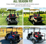 Golf Cart Rear Seat Cover 1PC Red Black Club Car EZGO Yamaha | Breathable Sandwich Mesh Sun Scratch Resistant Washable No Staple Fits Aftermarket Rear Seats for Club Car EZGO Yamaha