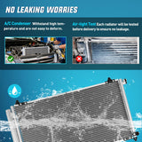 AC Condenser Fit for Honda CR-V 2002-2006 Element L4 2.4L 2003-2011 Air Conditioning A/C Condenser with Receiver Drier Replace# 3112, 4770629, HO3030124, 80101SCAA01, 80110S9A003, 80110S9A013