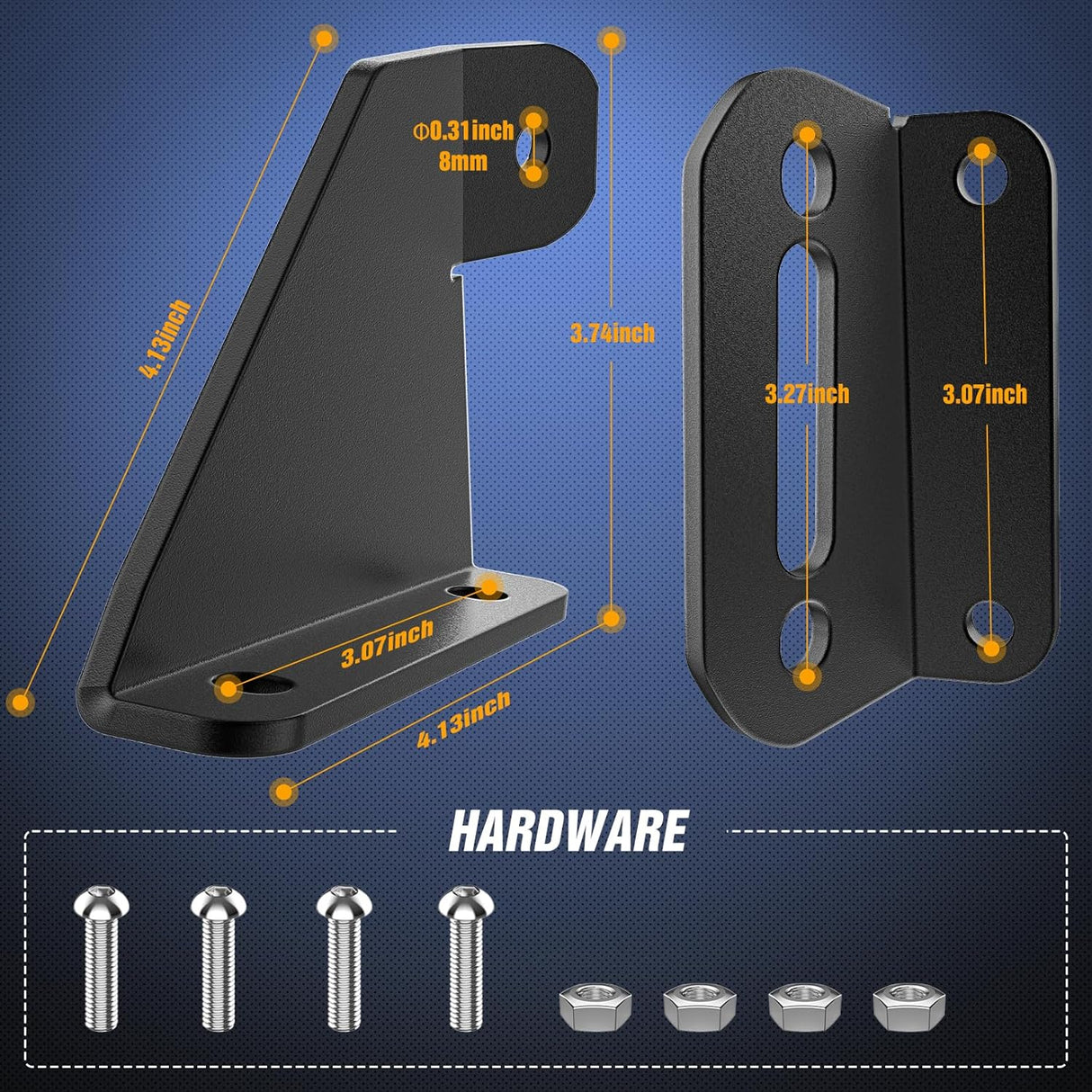 Light Bar Mounting Brackets for 40-42 Inch LED Straight Curved Lights UTV Roof Upper Windshield Compatible with Yamaha YXZ 1000 1000R Models 2016 2017 2018
