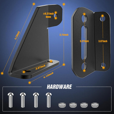 Light Bar Mounting Brackets for 40-42 Inch LED Straight Curved Lights UTV Roof Upper Windshield Compatible with Yamaha YXZ 1000 1000R Models 2016 2017 2018