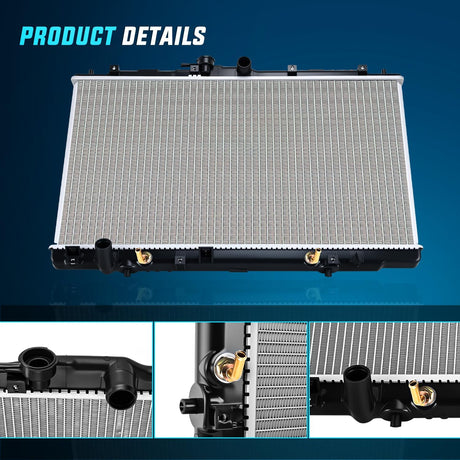 Radiator for Honda Accord 1998 1999 2000 2001 2002, Acura 1999-2001 V6 3.2L 3.0L, Automatic Trans