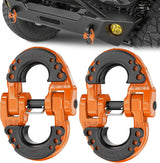 Safety Chain Connector Link, 1/2In Tow Hitch Hammerlock Coupling Link, 2 Pack Forged Steel Tow Chain Connector for Chain Link/Recovery Rope Link/Shackle, 12000 lbs Load Limit, Orange