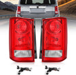 Taillight Assembly Compatible with 2009 2010 2011 2012 2013 2014 2015 Honda Pilot Red Clear Tail Lights Rear Lamp Replacement OE Style Driver and Passenger Side w/Bulbs