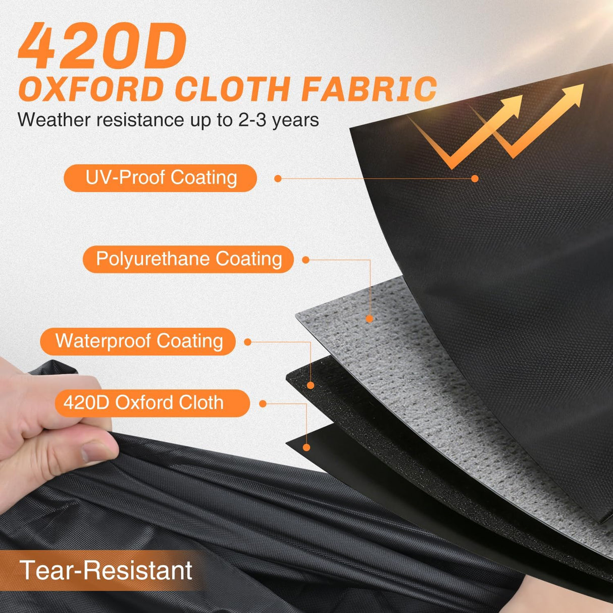 Zero Turn Mower Cover 80 Inch, Waterproof Lawn Mower Cover | Fits Mowers up to 80 InchL x 62 InchW x 55 InchH, 420D Heavy Duty Fabric, All-weather & UV Protection