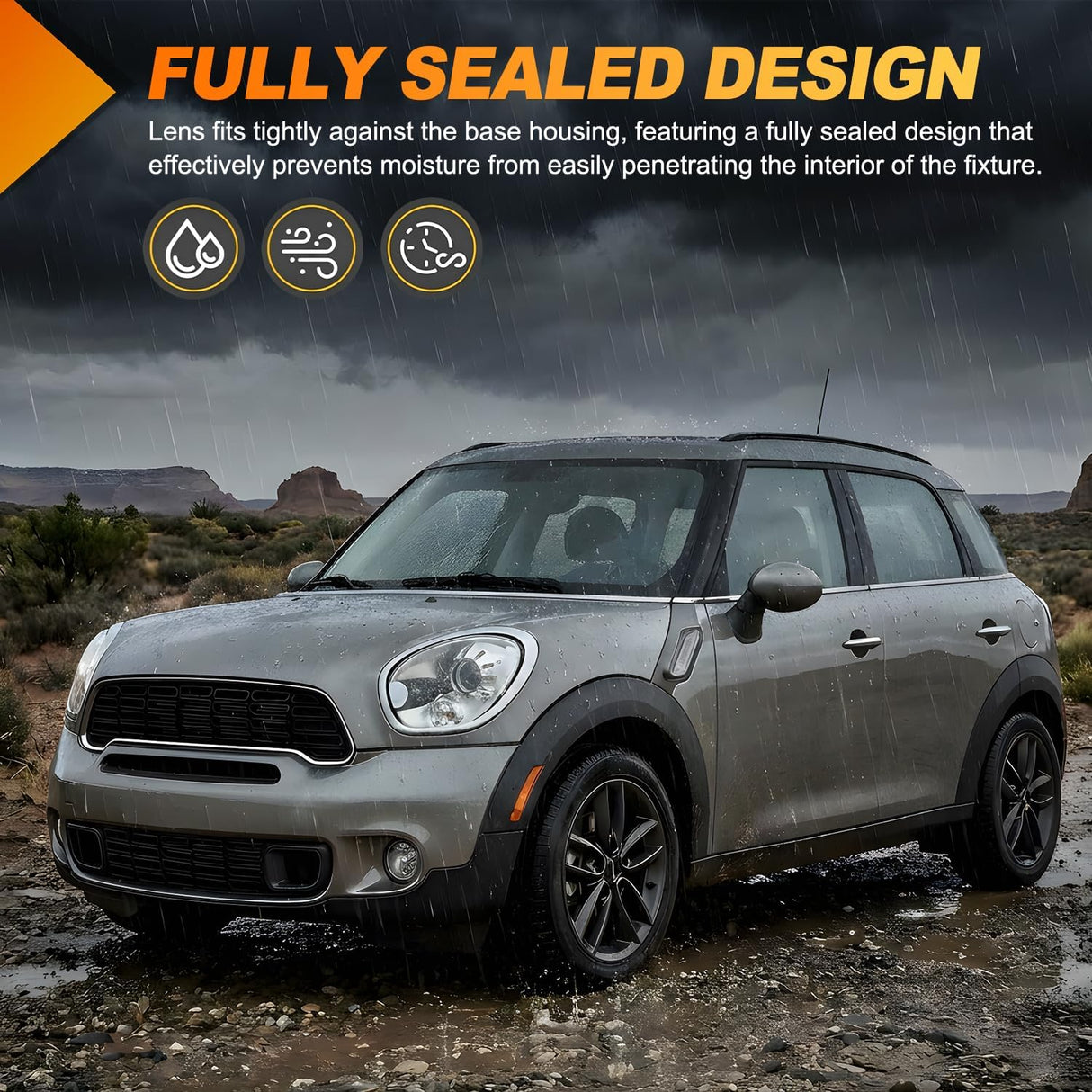 Fender Side Marker Light Lens 2PCS Clear Replacement MINI Cooper | Front Clearance Light Housing Replacement Compatible with 2011-2016 MINI Cooper R60 Countryman R61 Paceman