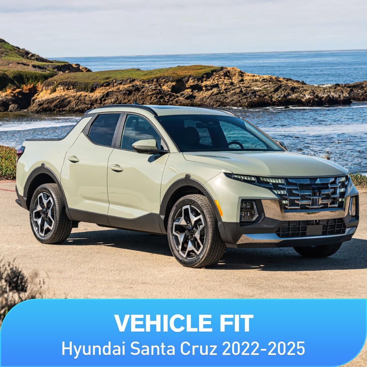 Vent Window Visors for Hyundai Santa Cruz 2022 2023 2024 2025 2026，Inside Mount Rain Guards, Smoke Tinted Window Deflectors, Wind & Rain Protection-4PCS