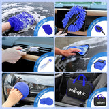 Automotive Tools 27PCS Car Detailing Kit Auto Cleaning Tools Wash Set with Storage Carry Bag Home Use for Interior Exterior Deep Clean Polish Car Care Windshield Dashboard Seat Air Vents Wheels Tires, Blue