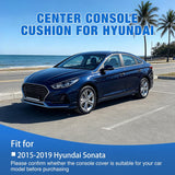 Center Console Cover for Hyundai Sonata 2015-2019 Armrest Cushion | for Sonata 2015 2016 2017 2018 2019 Nappa Leather Armrest Cover for Car Waterproof Center Console Pad Protector, Black