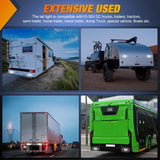 Taillight Assembly 4.4 Inch Aluminum Housing Tail Light 2 PCS 16 LED White Back Up Reverse Marker Lights Surface Mount IP67 Waterproof for 10-30V RV Camper Trailer Truck Bus Boat