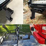 Trailer Hitch Extension Riser for 2 Inch Receiver with 2 and 8Inch Rise or Drop with Bolt Nut Clip 10,000 lbs Capacity Adjustable Extend 8 Inch 10 Inch Length Black Coated for Class I-VI Receivers