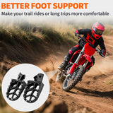 Motorcycle Foot Pegs Dirt Bike Footpegs Fit for Surron Light Bee X/S E Ride Pro SS CRF150F CRF230F CRF250F X160 X260 KDX200 XR125L XR150L Heavy Duty CNC Foot Rests Pegs Pedal, Black