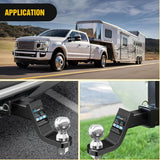 1-7/8 Inch, 2 Inch and 2-5/16 Inch Diameter Chrome Trailer Hitch Ball, Maximum Load Capacity Up to 8,000 lbs, 1- Inch Shank Universal Fit Gray