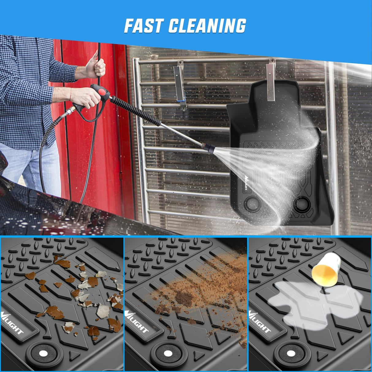 TPE Floor Mats for BMW 3 Series G20 330i 330i xDrive RWD Sedan Only 2019 2020 2021 2022 2023 2024 2025 All Weather Custom Fit Heavy Duty Floor Liners