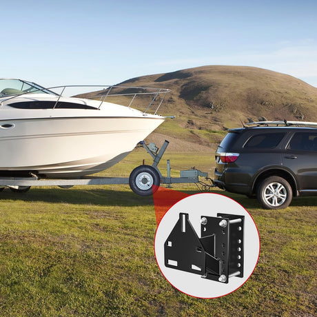 Spare Tire Carrier 3-Nuts Design Boat Trailer Carrier Bracket Utility Trailer Accessories Fits 4 & 5 & 6 Lugs Trailer Wheels on 4 Inch 4.5 Inch 4.75 Inch 5 Inch 5.5 Inchand 6 InchBolt Patterns 150 Lbs