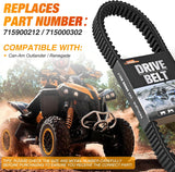 Drive Belt for Maverick X3 CVT Belts Fit for Can-Am Outlander Renegade Maverick Commander OE Replacement 715000302 715900212 Performance Extreme Badass ATV UTV Drive Belt Aramid Cord Rubber