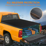 Soft Roll-Up Tonneau Cover Compatible with Chevy Silverado/GMC Sierra 1500 2500 3500 & HD Models 1999-2006–6.5ft Truck Bed Cover