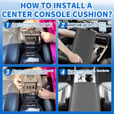 Center Console Cover Compatible with 2011-2019 Ford Explorer PVC Leather Armrest Cover for Car Middle Center Console Cushion Pad Waterproof Console Covers Car Armrest Box Cover Black