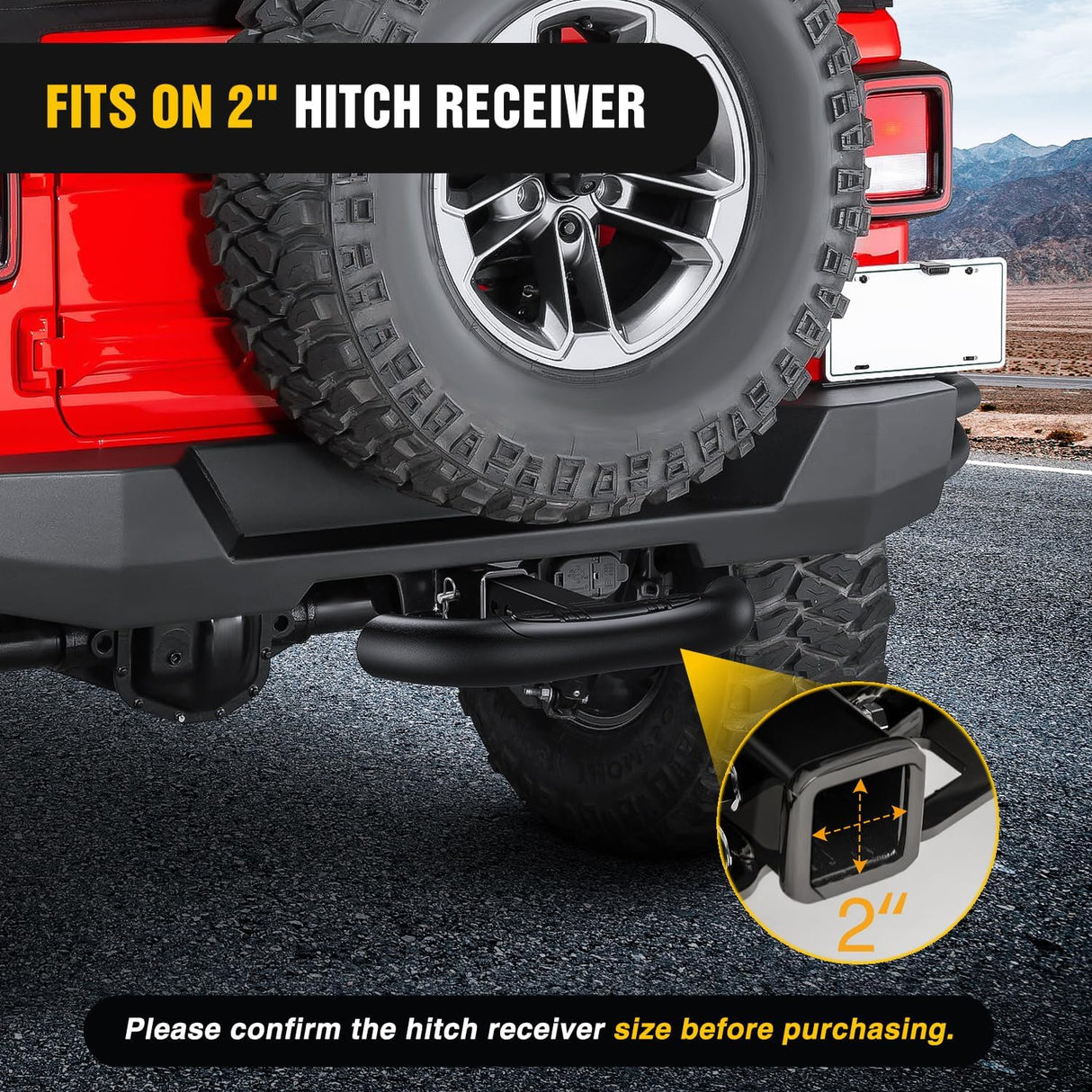 Tow Hitch Step 2 inch Receiver Heavy Duty Steel Rear Bumper Guard | for Pickup Truck SUV Van Universal 350lbs Capacity Wide Non Slip Trailer Hitch Step Bar with 5/8 inch Pin Clip