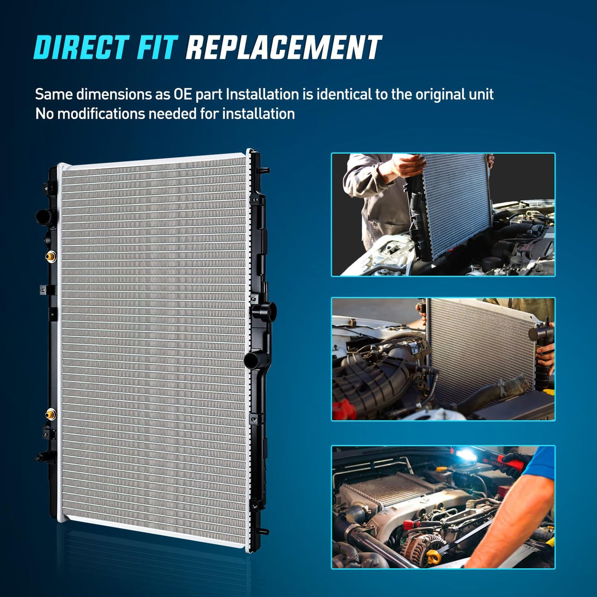 Radiator for Honda Accord 1998 1999 2000 2001 2002, Acura 1999-2001 V6 3.2L 3.0L, Automatic Trans