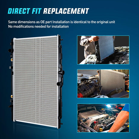 Radiator for Honda Accord 1998 1999 2000 2001 2002, Acura 1999-2001 V6 3.2L 3.0L, Automatic Trans