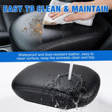 Center Console Cover Fit for Toyota RAV4 2019-2025 Armrest Cushion | Nappa Leather Armrest Cover for Toyota Accessories Waterproof Middle Center Console Pad Anti-Scratch Armrest Box Cover, Black