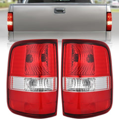 2004-2008 Ford F150 Taillight Assembly Rear Lamp Replacement OE Style Red Housing Driver Passenger Side