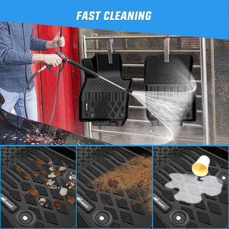 TPE Floor Mats for Mazda CX-90 & CX90 PHEV 7 Seats 2024 2025 2026 All Weather Custom Fit Heavy Duty Floor Liners