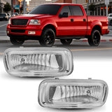Fog Light Assembly Fog Lights Assembly Compatible with 2004 2005 2006 Ford F-150 F150 Left Driver and Right Passenger Side Clear Lens w/H10 12V 42W Bulbs