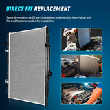 Radiator for Acura MDX V6 3.5L 2003 2004 2005 2006, Honda Pilot V6 3.5L 2005-2008 Automatic Transmission, Engine Coolant Radiator Replace# 19010RDJA51, 19010RDJA52