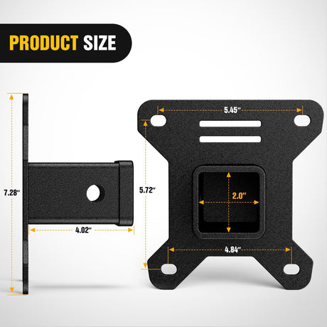 2 Inch Rear Bumper Tow Trailer Hitch Receiver Kit Compatible for UTV ATV 2014-2026 Polaris RZR XP1000 XP 4 1000