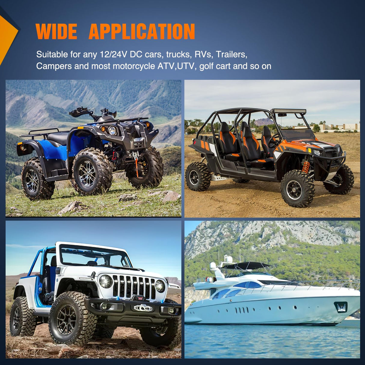 Turn Signal Switch with Flasher Relay Kit 4PIN ON Off ON Rocker Switch w/Blue LED Laser Etched SPDT Toggle Switches 12V 20A 24V 10A Jumper Wires for ATV UTV Tractor Motorcycle