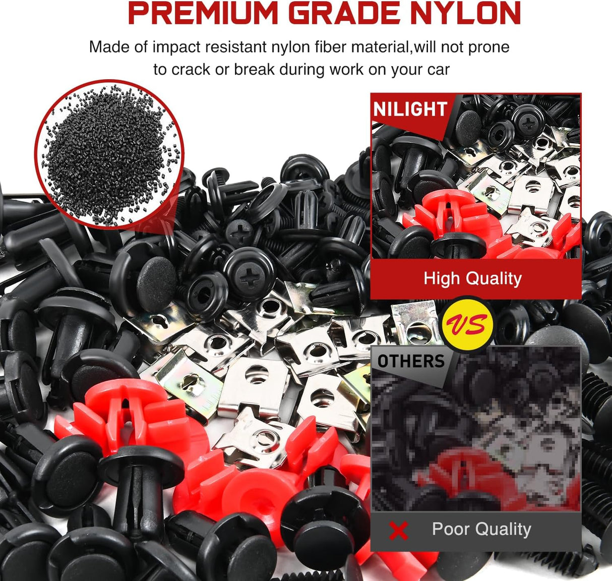 941Pcs Car Push Retainer Clips Auto Fasteners Kit Included 30 Sizes Nylon Bumper Fender Rivets Door Trim Panel Clips with 1 Fasteners Remover 10 Cable Ties for Toyota GM Ford Honda Chevy