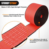 Truck Straps 4 Inch x 30' Heavy Duty Tie Down with Flat Hooks | 16800LBS Break Strength & 5400LBS WLL for Flatbed Trailer Cargo Control Recovery Tree Saver 10 Pack Red