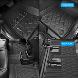 TPE Floor Mats for Honda Passport 2019 2020 2021 2022 2023 2024 2025 All Weather Custom Fit Heavy Duty Floor Liners
