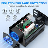 150W Power Inverter 12V DC to 110V AC Car Charger Converter with 3.1A Dual USB Ports and 1 AC Outlets for Phones Tablets Laptop Computer Game Console Kindle iPad DVD Players Black