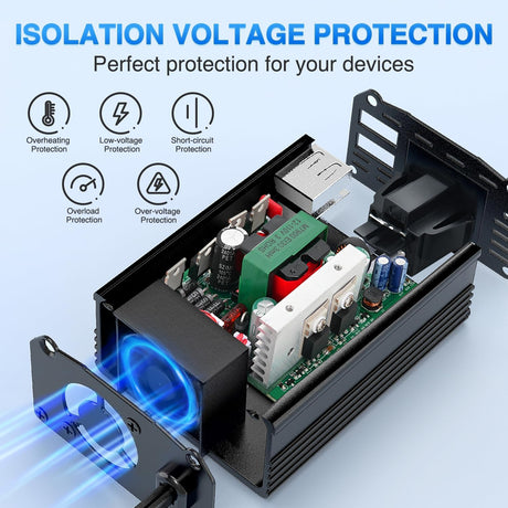 150W Power Inverter 12V DC to 110V AC Car Charger Converter with 3.1A Dual USB Ports and 1 AC Outlets for Phones Tablets Laptop Computer Game Console Kindle iPad DVD Players Black