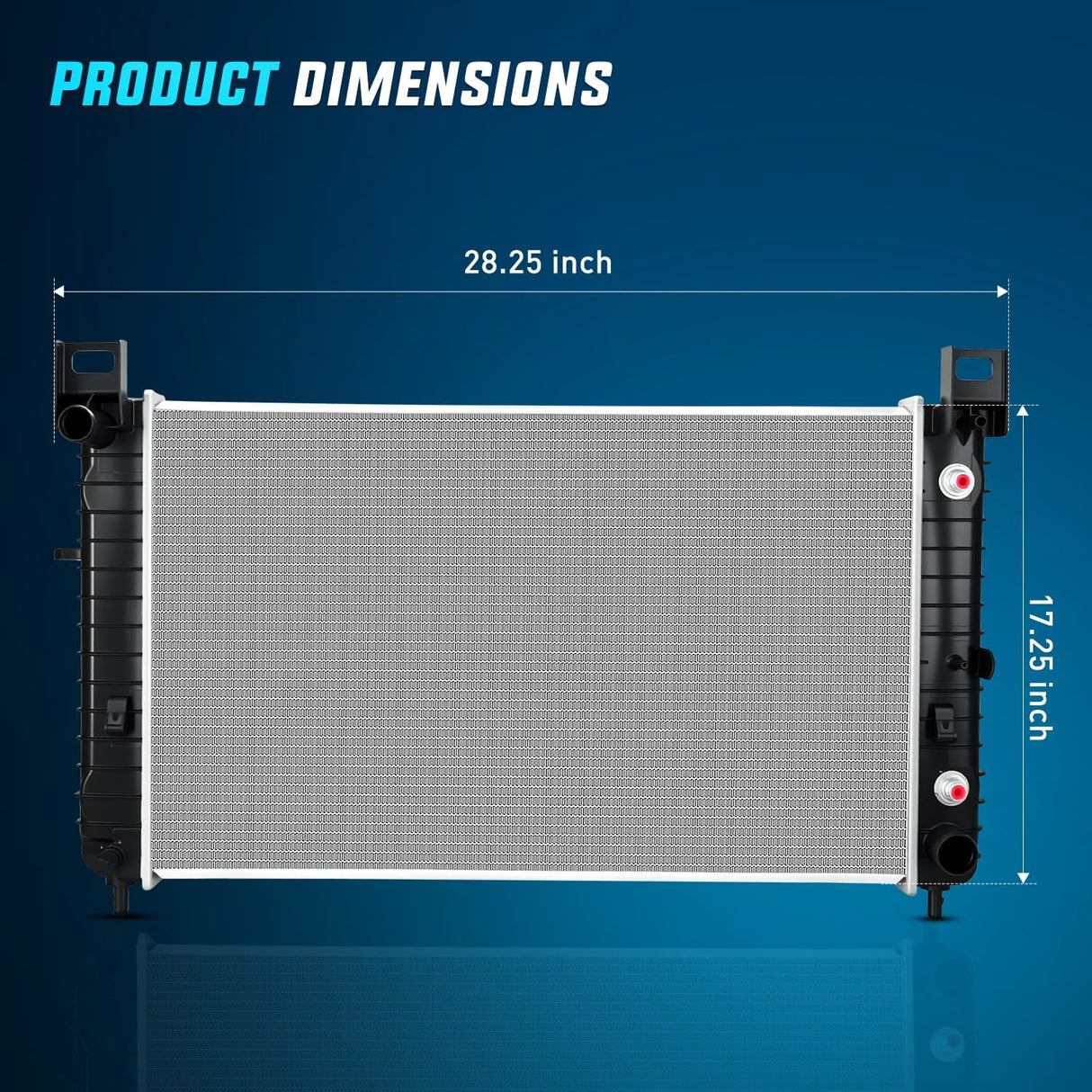 28 Inch Radiator for Chevrolet Silverado GMC Sierra 1500 2500 Yukon XL Cadillac Escalade Automatic Trans 1999 2000 2001 2002 2003 2004 2005 2006