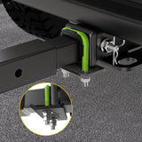 Trailer Hitch Tightener for 2 Inch Trailers Hitches Mount Anti Rattle Heavy Duty Steel with Rubber Cover Green U Bolt Matte Black Plate Electrophoresis Anti-Rust Triple Protective
