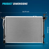 Radiator for Hyundai Santa Fe 2010 2011 2012 2013 2014 2015 2016 2017 2018, Santa Fe XL 2013-2019, Kia Sorento 2011-2015 2.4L 3.3L 3.5L